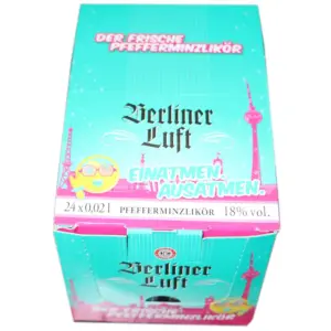 Berliner Luft Pfefferminzlikör ( 24 x 0,02 Liter und 18 % Vol. in Box)
