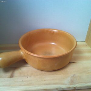 Terracotta Tonschale mit Griff