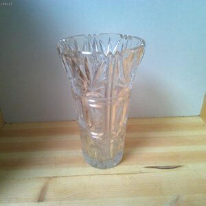 Kristallglas Blumenwase mit Muster