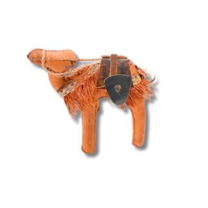 Dekorative Kamelfigur aus Leder, ca. 13 cm hoch, Handarbeit