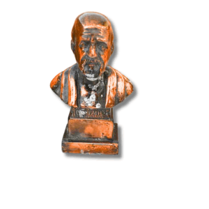 Büste Pythagoras, Metallguss bronziert, ca. 15 cm hoch, 722 g