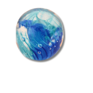 Dekorative Glaskugel mit eingearbeiteter Figur, ca. 300 g