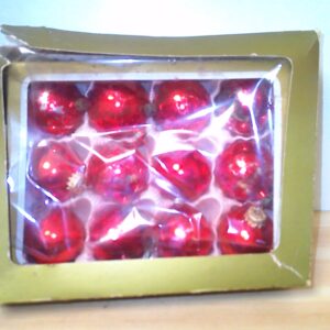 Set mit 12 Roten Christbaumkugeln