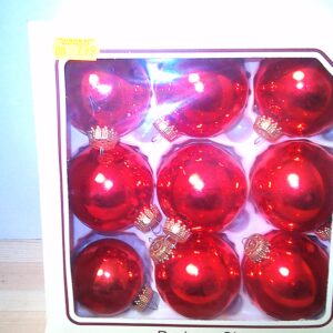Set mit 9 Roten Christbaumkugeln ( Originalverpackt)