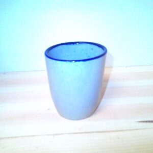 Kleine Blaumelierte Keramikwase