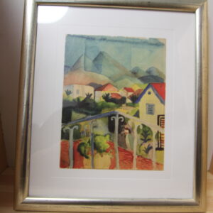 Kunstdruck Dorf Gerahmt Modern Art