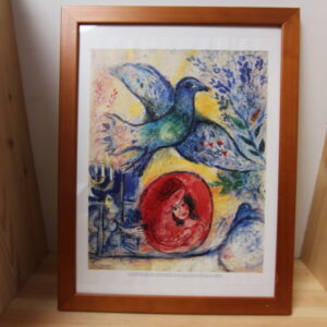 Kunstdruck Blauer Paradiesvogel Gerahmt