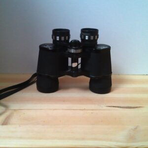 Hochwertiges Outdoor Fernglas Schwarz mit Lederriemen
