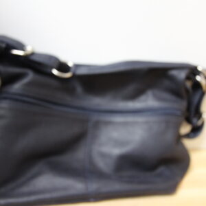 Schicke schwarze Damen Rindsleder Handtasche