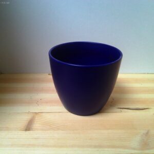 Großer blauer Keramik Blumentopf