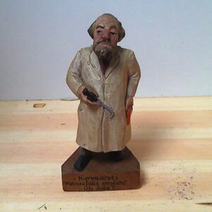 Lustige Figur eines Arztes oder Apothekers