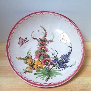 Hübsche kleine Keramikschale mit Blumen Motiv