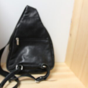 Schicke schwarze Umhängetasche aus Rindsleder