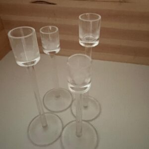 4 Deko-Gläser aus Glas – ideal für kleine Kerzen oder Teelichter