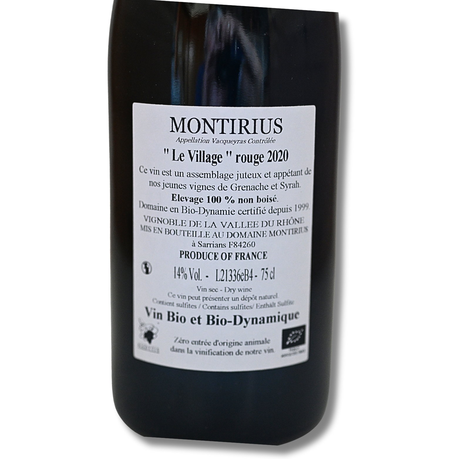 Montirius Vacqueyras Village 2020 in 0,75 Liter und 13,5 % Vol. – Bild 3