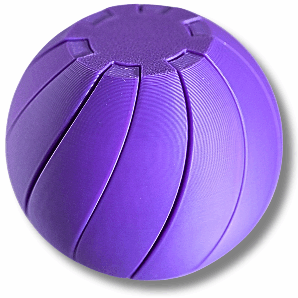 Fidget Spiralkugel – 2-teiliges 3D-Puzzle in Lila – Entspannungsball aus PLA