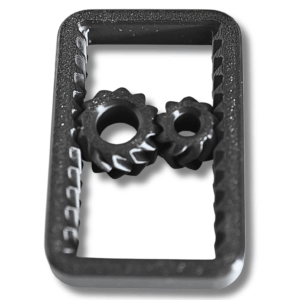 Fidget Zahnrad-Kasten – Mechanisches Mini-Gadget mit beweglichen Zahnrädern ( Schwarz)