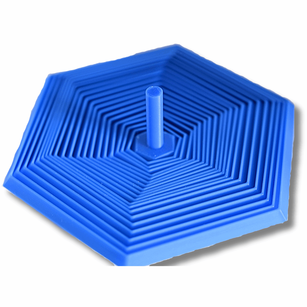 Fidget Hexagon – Motorik- & Stressabbau-Spielzeug aus PLA (Polylactid) Blau verschiedene Farben