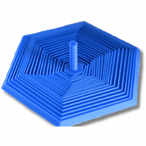 Fidget Hexagon – Motorik- & Stressabbau-Spielzeug aus PLA (Polylactid) Blau