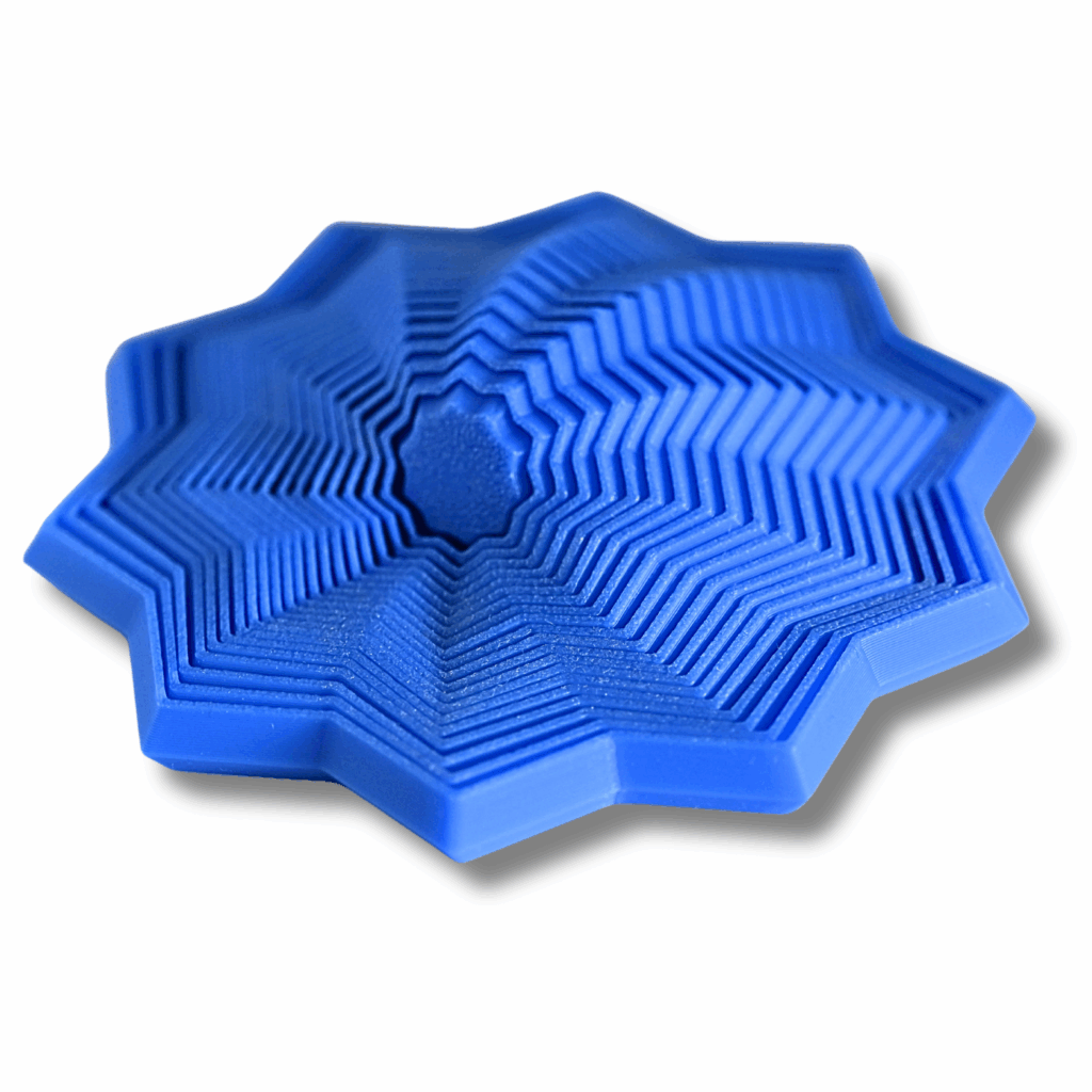 Fidget Stern Blau – strukturierter Stern zur Motorikförderung ( Blau) aus PLA verschiedene Farben