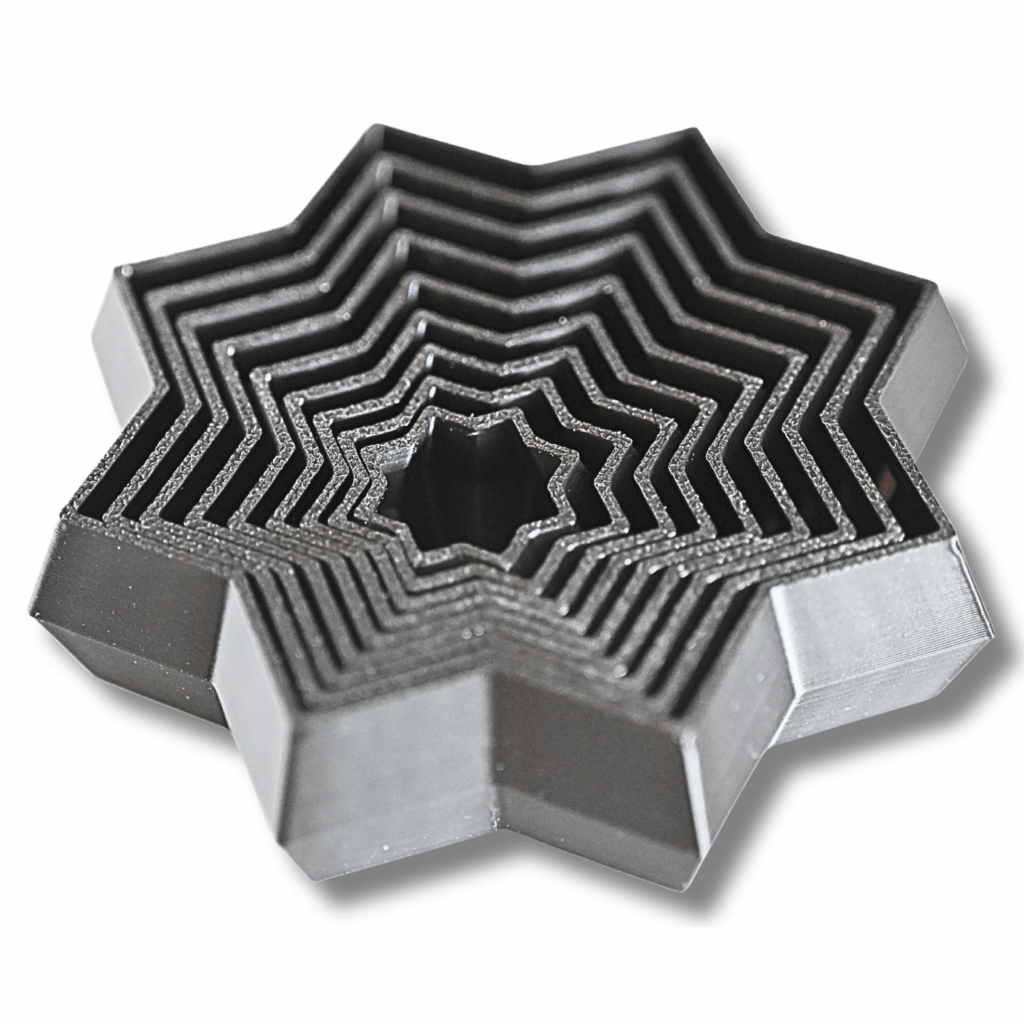 Fidget Star – 3D-gedruckter Stern-Fidget für Motorik & Stressabbau Schwarz aus PLA