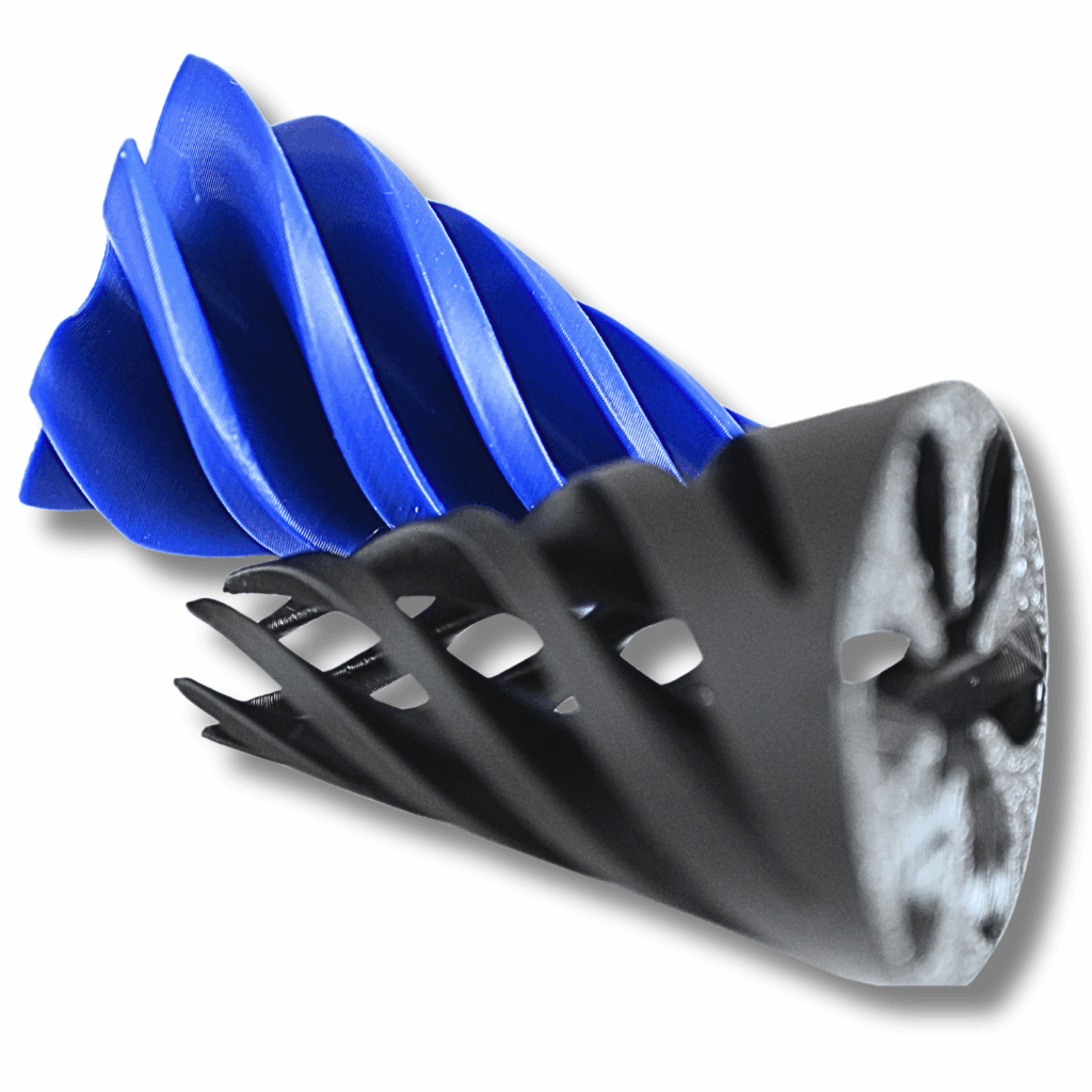 Fidget Spiral (Blau- Grau) aus PLA
