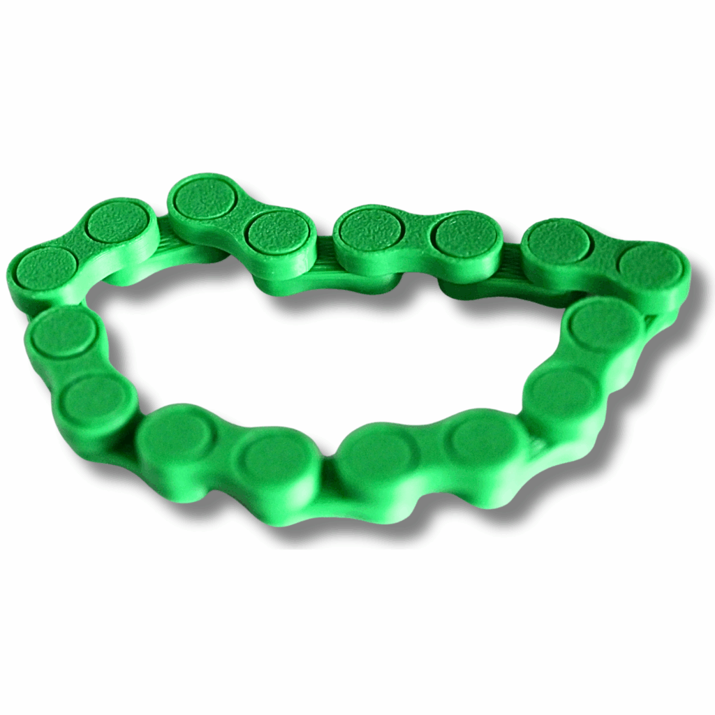 Fidget Kette – 3D-Druck Anti-Stress-Spielzeug, flexibel, grün, sensorisch aus PLA