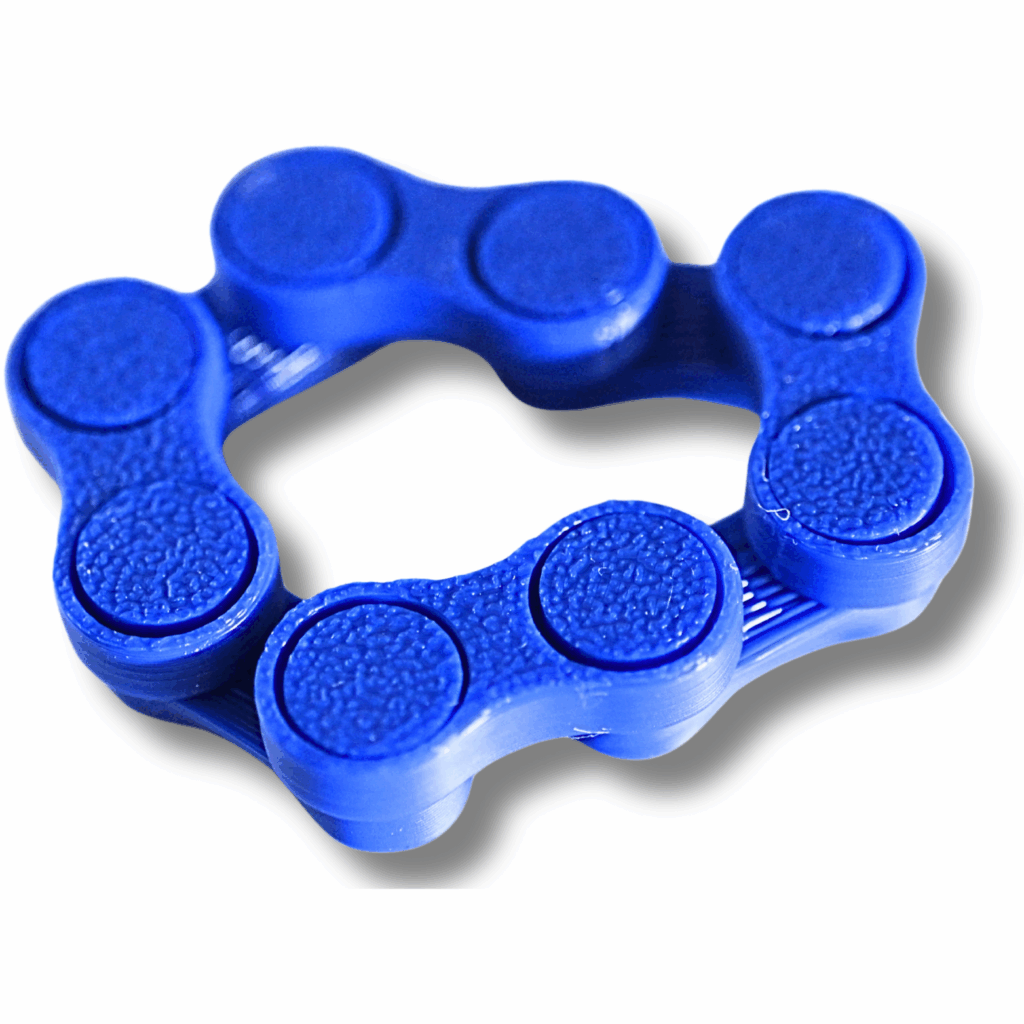 Fidget Kette Blau – Bewegliches Entspannungs-Spielzeug aus 3D-Druck ( Blau) aus PLA verschiedene Farben