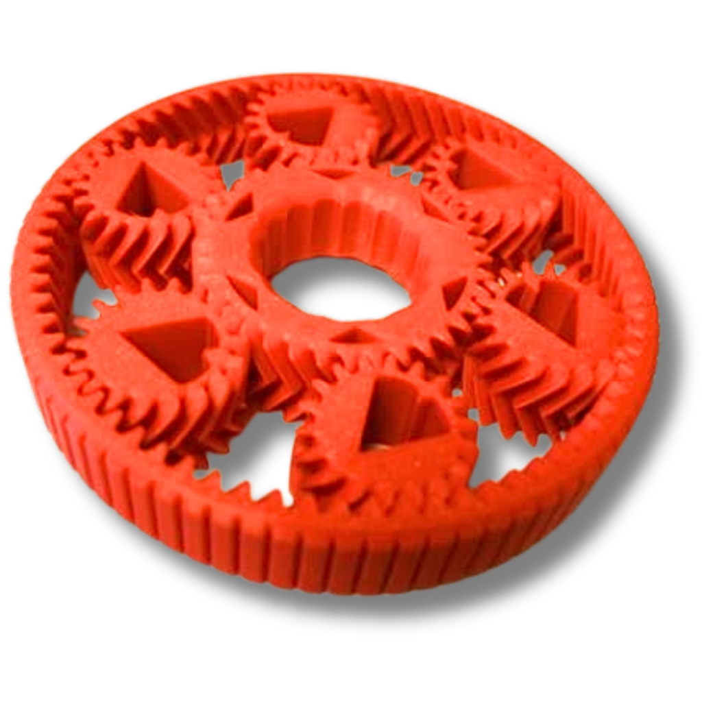 Fidget Zahnrad Orange Groß aus PLA in verschiedenen Farben