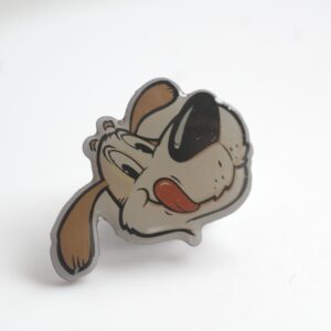 Comic Hund Ansteckpin – lustiger Cartoon-Hund aus Metall