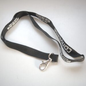 Converse Schlüsselband / Lanyard – Schwarz mit weißem Print