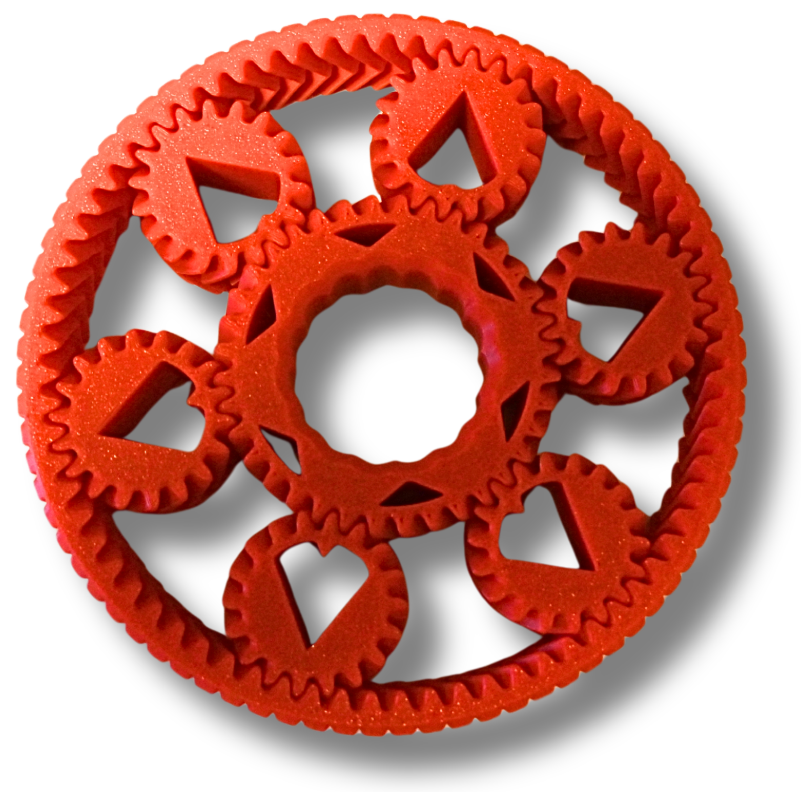 Fidget Zahnrad Orange Groß – Bild 2