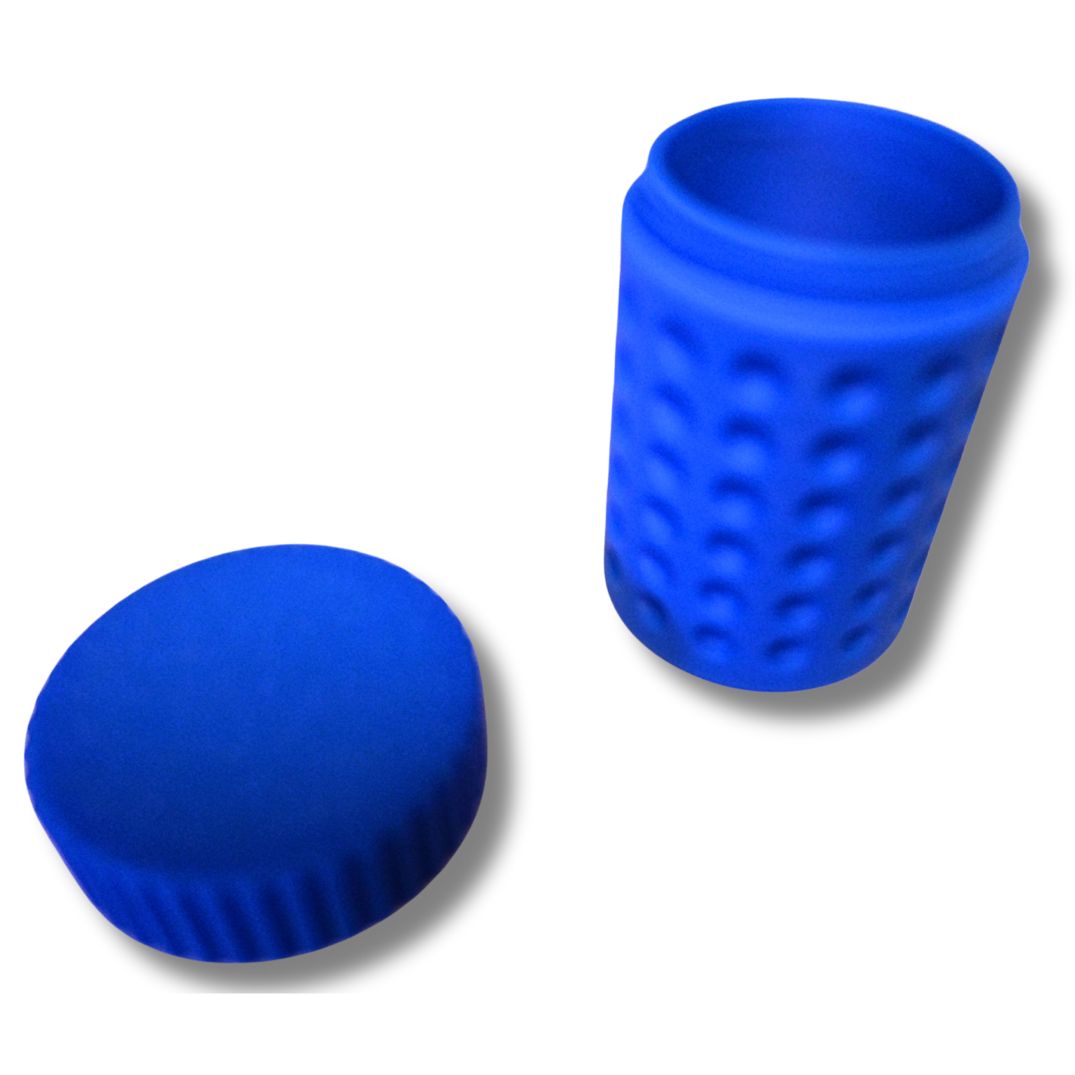 Handliche kleine geriffelte Dose (Blau, Schraubverschluss) – Bild 3