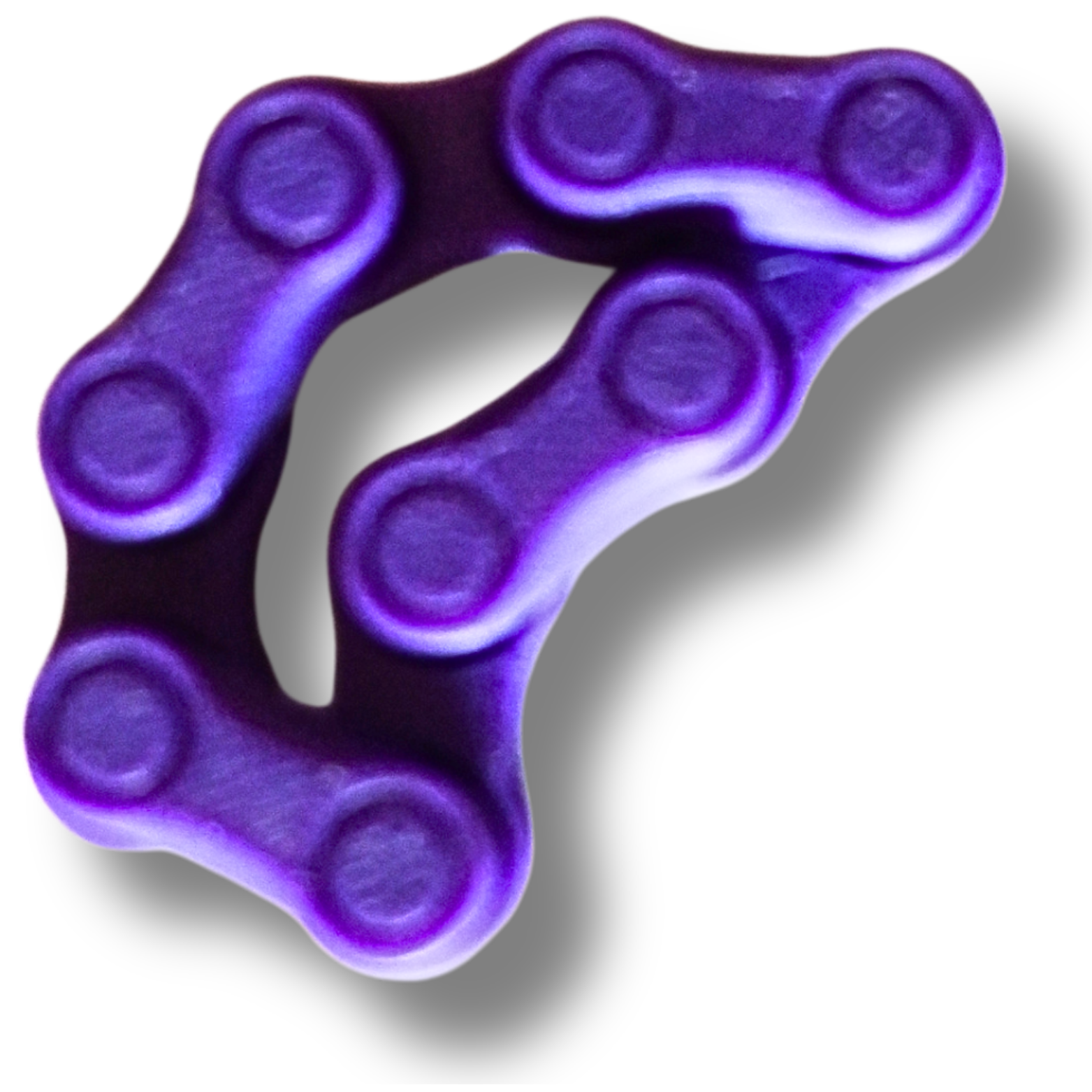 Fidget Kette – 3D-Druck Anti-Stress-Spielzeug, flexibel, lila, sensorisch – Bild 2