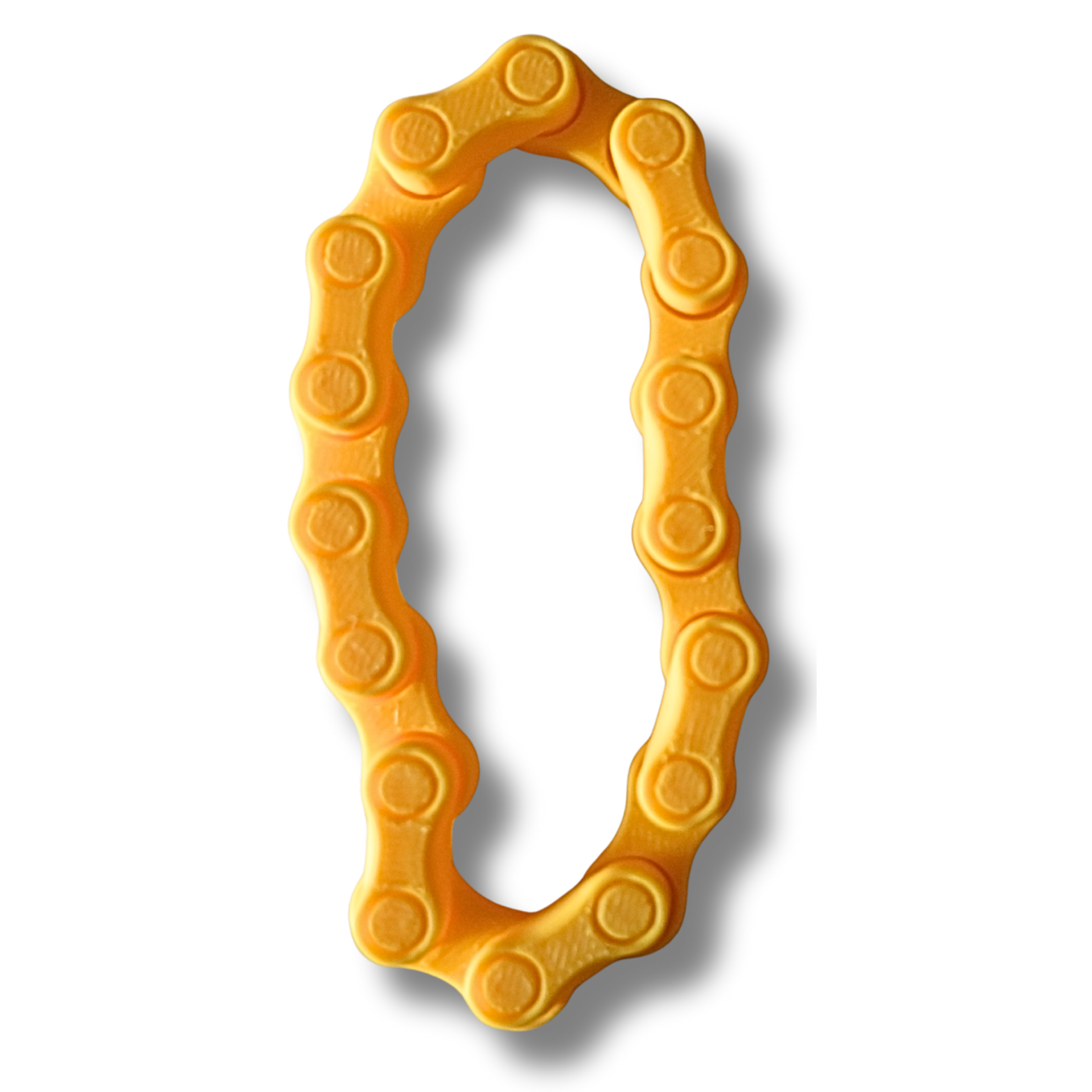 Fidget Kette – 3D-Druck Anti-Stress-Spielzeug, flexibel, gelb, sensorisch – Bild 3