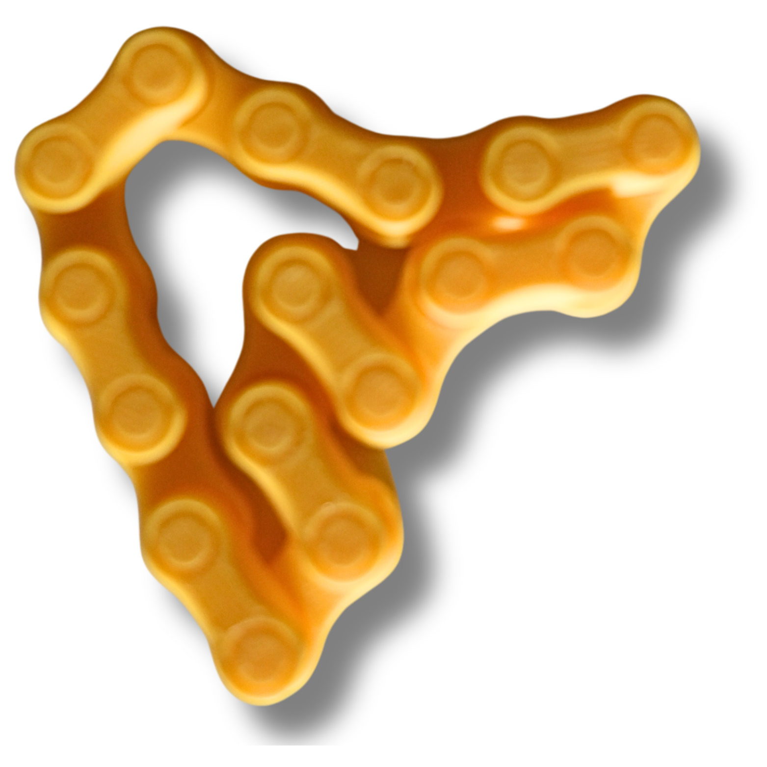 Fidget Kette – 3D-Druck Anti-Stress-Spielzeug, flexibel, gelb, sensorisch – Bild 2