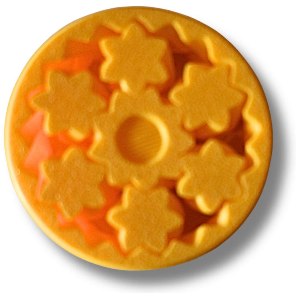 Fidget Zahnrad Gelb Klein aus PLA
