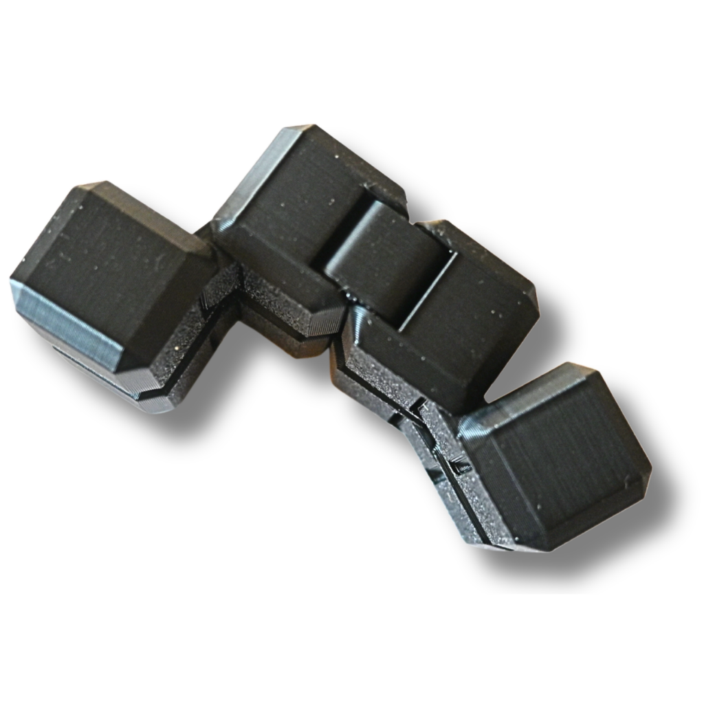 Fidget Handlicher Kubuswürfel Schwarz aus PLA