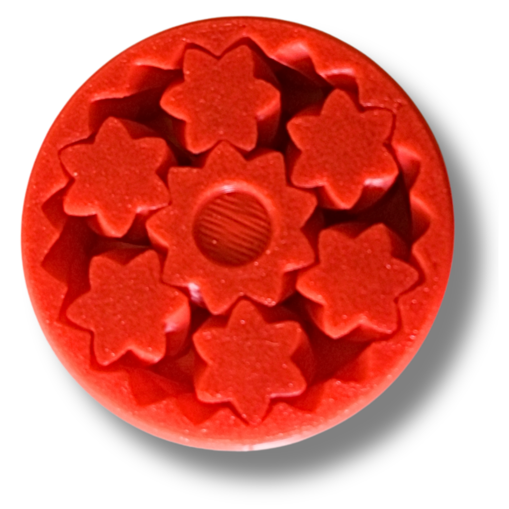 Fidget Zahnrad Orange Klein aus PLA in verschiedenen Farben