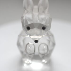 Dekorative Glasfigur Maus – transparent, facettiert