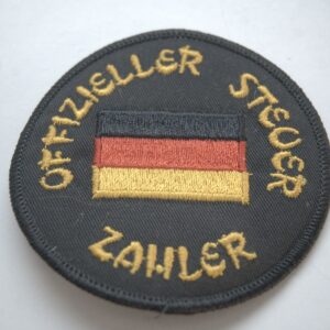 Aufnäher „Offizieller Steuerzahler“ – Deutschland Flagge – Rund