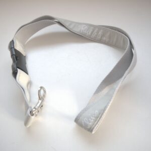 Phil Collins Schlüsselband – grau mit Schriftzug