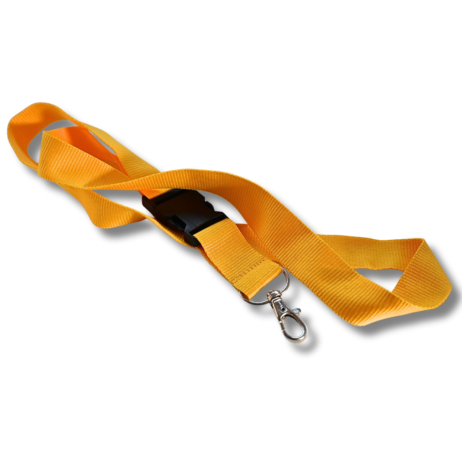 Schlüsselband Gelb mit Karabiner & Sicherheitsverschluss