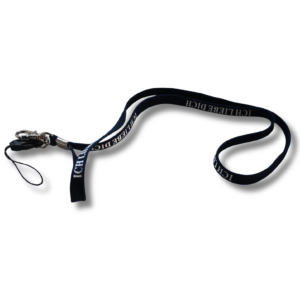 Schlüsselband „Ich liebe dich“ – Schwarz, mit Karabiner & Handyband (Neuware)