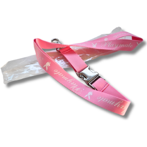 Schlüsselband „Playmate“ in Rosa – hochwertiges Lanyard mit Metallverschluss (Neuware)
