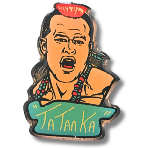 WWF Wrestling Pin „Tatanka“ – offizieller Sammler-Anstecker (1993)