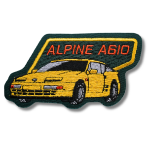 Alpine A610 Aufnäher Sportwagen Patch Gelb/Grün