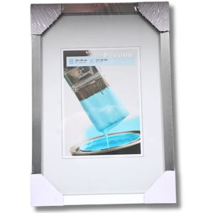 Aluminium-Bilderrahmen 20 × 30 cm – silber – Walther Design „Penello“ – Echtglas