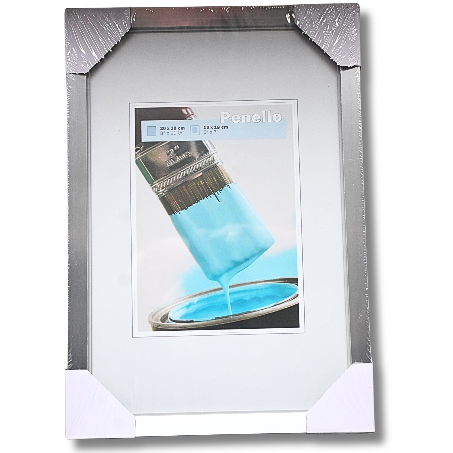 Aluminium-Bilderrahmen 20 × 30 cm – silber – Walther Design „Penello“ – Echtglas