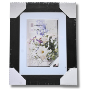 Aluminium-Bilderrahmen 15 × 20 cm – schwarz – Elite Glas